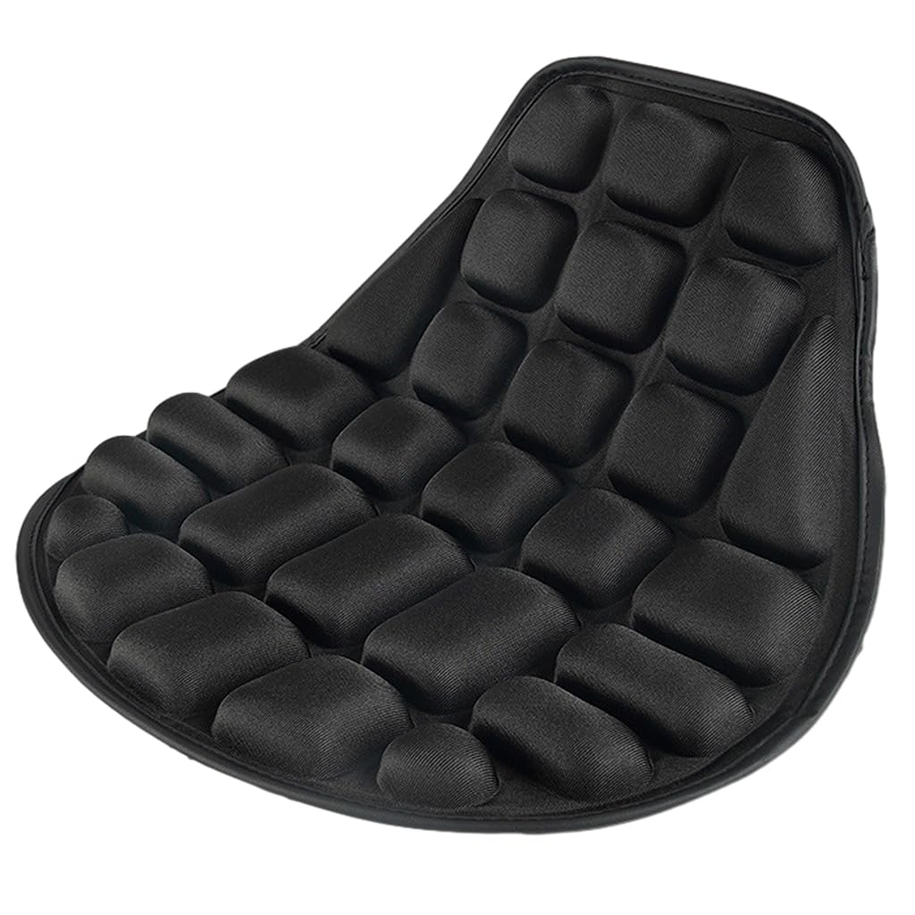 STHIRA Motorcycle Seat Cushion, 3D Pressure Relief Design Breathable Lycra Motorcycle Air Seat Pad Shock Absorption Comfortable Motorcycle Seat Cushion for Long Rides STHIRA Motorcycle Seat Cushion, 3D Pressure Relief Design Breathable Lycra Motorcycle Air Seat Pad Shock Absorption Comfortable Motorcycle Seat Cushion for Long Rides